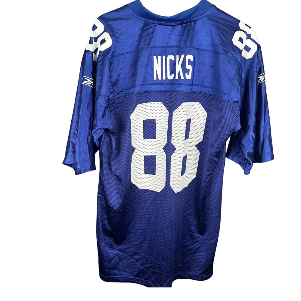 Reebok Hakeem Nicks New York Giants Jersey Mens Large Blue NFL Football 88 7009A